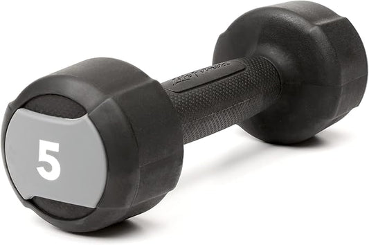 LIFE FITNESS STUDIO INDIVIDUAL BLACK URETHANE 5LB DUMBBELL