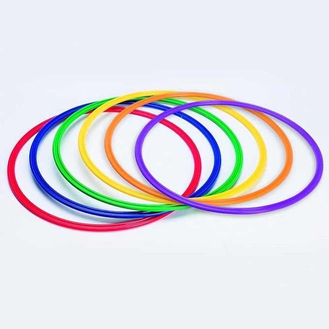 Speed and Agility Flat Hoops - Set of 12-14" 20" or 24" Rings