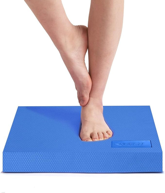 nuveti Large Balance Pad - TPE Non-Slip Mat for Fitness & Balance Exercises,Yoga, Physical Therapy, Knee Cushion Slip Resistant Foam Mat for Yoga & Balance Training, Board Foam for Strength Training, Kneeling Pads for Home Gym Exercise（20''x16''x2.4''）