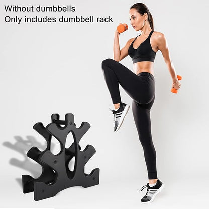 1 Pack Dumbbell Rack Stand-3 Tier Weight Rack 1-32 LBs