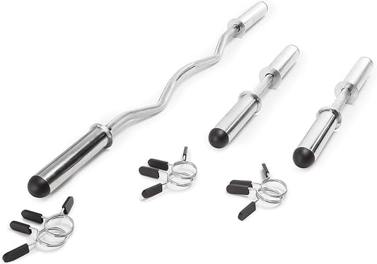 Marcy Hollow Curl Bar and Dumbbell Handle Set