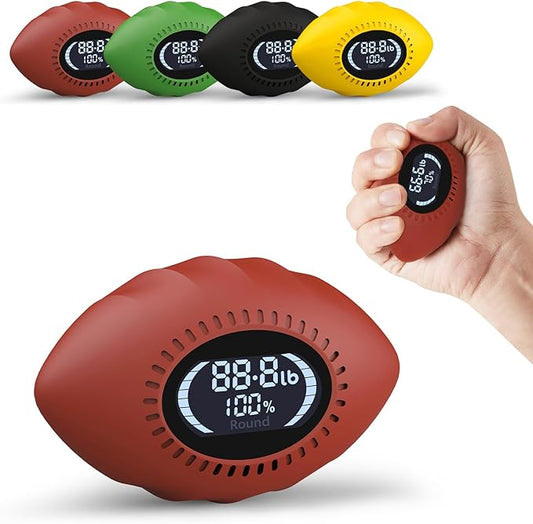 Hand Grip Strengthener 500 Lbs Rechargeable Grip Strength Trainer with Cheers & Progress Bars Electronic Stress Relief Ball for Adults/Kids Digital Hand Grip Training-Forearm-Gripper-Finger for Sport Home School