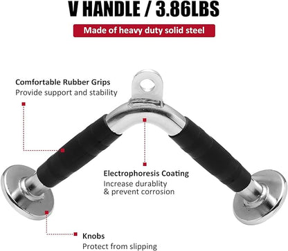 Tricep Press Down Cable Machine Attachment