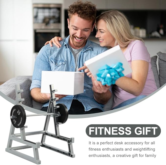 Barbell Rack Pen Holder, Squat Rack Pen Holder for Fitness Enthusiasts and Weightlifting Fans, Gym Theme Decorations Gift, Fun Desk Accessories (As Shown)