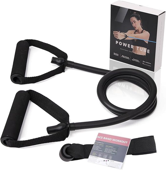 Resistance Bands with Handles for Working Out Women and Men, Exercise Bands with Door Anchor, Stretch Bands for Home Workouts, Simple Guide Included