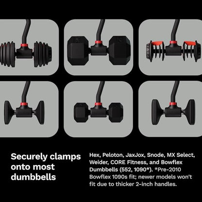 Jayflex Hyperbell Dumbbell Converter - Convert Dumbbells to Barbell Set and Kettlebell for Home Fitness - Adjustable & Up to 200 lb Capacity Weight Barbell for Weight Lifting