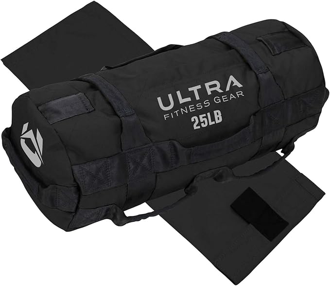 Ultra Fitness Workout Exercise Sandbags - Heavy Duty Sand-Bag, Functional Strength Training, Dynamic Load Exercises, WODs, General Fitness and Military Conditioning