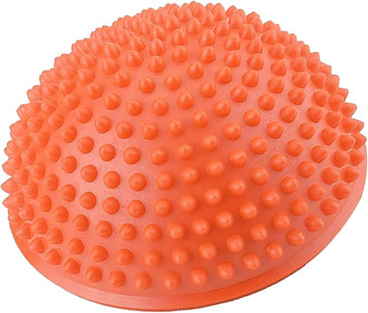 VGEBY Foot Massage Ball Inflatable Half Yoga Balls Massage Point Fitball Exercises Trainer Fitness (Orange) Sports Equipment