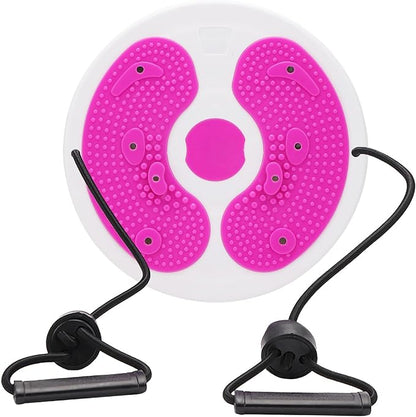 Ab Twist Waist Disc Board,Adjustable Waist Trainer Twisting Disc with Handles,Waist Slimming Balance Rotating Disc with Massage Foot Sole for Slimming Waist Arms Hips and Thighs