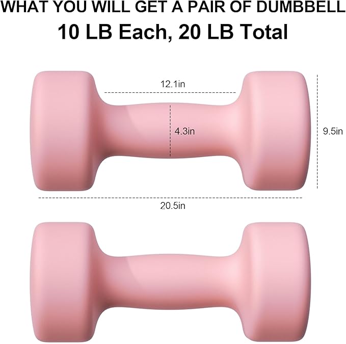 RUNWE Dumbbells Set of 2 - Cast Iron Dumbbell Pairs Options for 1 3 5 7 OR 10 LB Each, Hand Weights Sets Exercise & Fitness Dumbbell Free Weights for Child, Women, Men (Sold in One Pair Not All Sets)