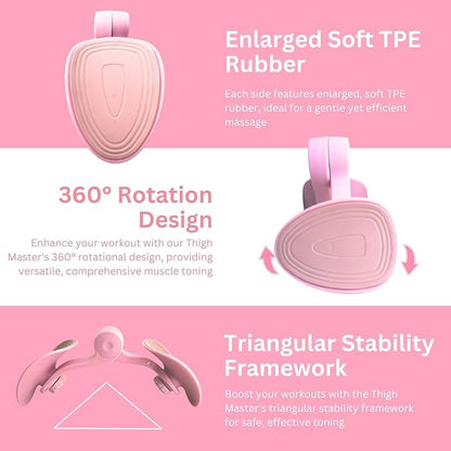 Efforest Thigh Master Kegel Exerciser, Pelvic Floor Muscle Trainer, Kegel Trainer for Postpartum Rehabilitation, Hip Trainer for Women & Men, Inner Thigh Workout Equipment, Thigh & Leg Exerciser