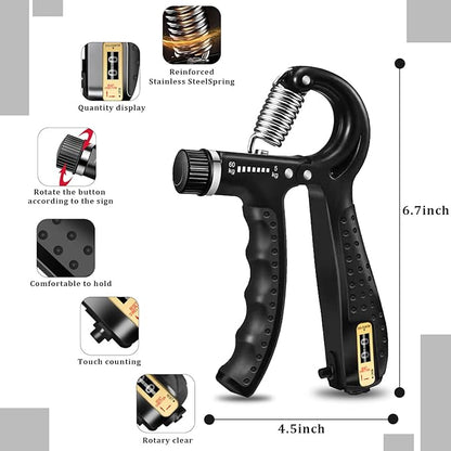 Grip Trainers, Including Forearm Strengtheners, Finger Trainers, Mechanical Counting Grips, Stress Balls, Hand Grippers, Strengthening Devices for Strength Training, Grip Improvement and Hand