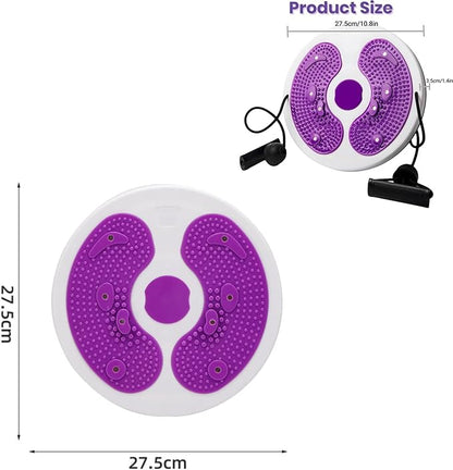 Ab Twister Board,Exercise Waist Twisting Disc with 8 Magnets Fitness Twister with Handles Trims Waist Slimming Balance Rotating Disc Multi-functional Twist Board Exercise with Massage Foot Sole