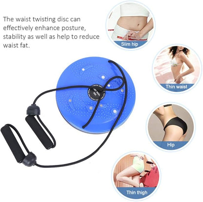 Twisting Waist Disc, Core Twister Board Ankle Body Shaping Aerobic Exercise Fitness Slim Machine Rotating Female Trainer Twist Sports Equipment with Pull Rope for Home Office Slimming Foot Massage