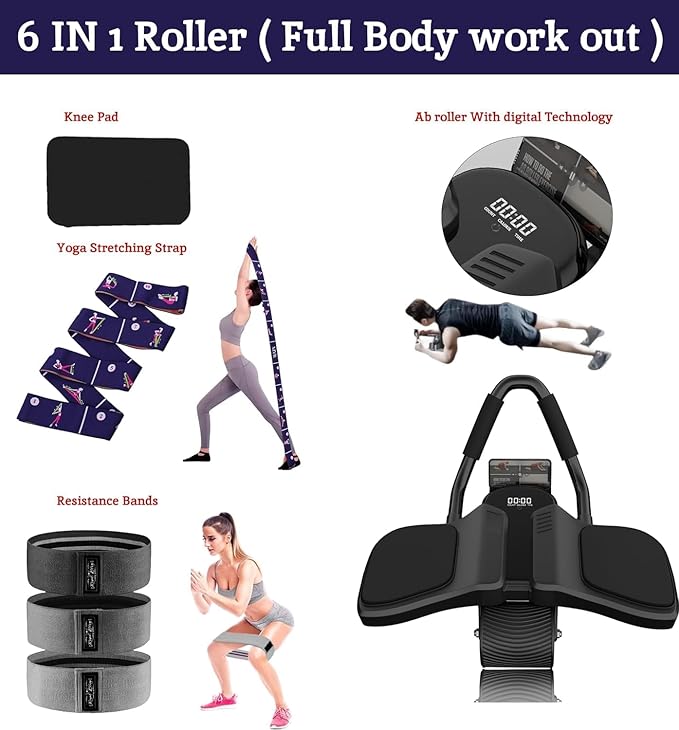 2024 New Roller High-Performance Exercise Machine with Automatic Rebound, Multi- Layered Anti-Slip