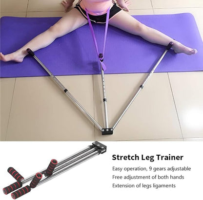 RiToEasysports Stretch Leg Trainer Stainless Steel Foldable 3 Bar Leg Stretcher Machine for Yoga Dance Ligament Training Equipment