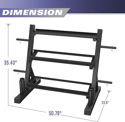 Dumbbell Rack Multifunctional Weight Stand for Home Gym Suitable for Storage of Dumbbell, Weight Plates, and Curl Bar