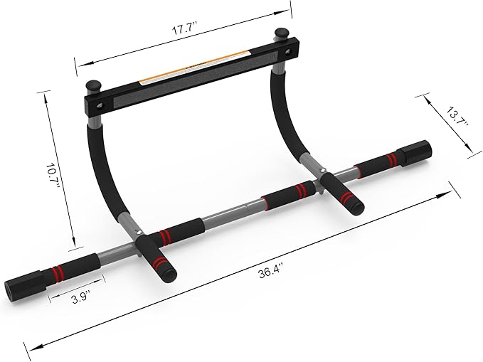 leikefitness Pull-Up Bar For Door Frame Adjustable Portable Upper Body Fitness Workout For Home Gyms (AB7000)