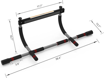 leikefitness Pull-Up Bar For Door Frame Adjustable Portable Upper Body Fitness Workout For Home Gyms (AB7000)