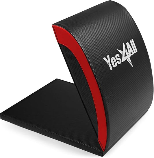 Yes4All Ab Mat Tailbone & No Tailbone, Foldable Abdominal Exercise Sit Up Support Pad for Core Training and Lower Back