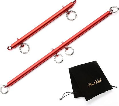 EXREIZST 2 Red Bar Set, Restore Pilates Exercise Spreader Bar, Home Yoga Training Fitness Gear, Pilates Bar