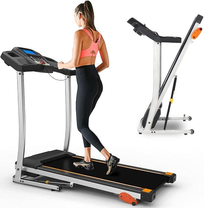 HomSof Folding Treadmill 2.5HP 12KM/H, Foldable Home Fitness Equipment with LCD for Walking & Running, Cardio Exercise Machine, 4 Incline Levels