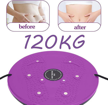 Ab Waist Twisting Disc, Twist Board for Exercise, Adjustable Waist Trainer Balance Disc with Handles, Slimming Twister Board with Massage Foot