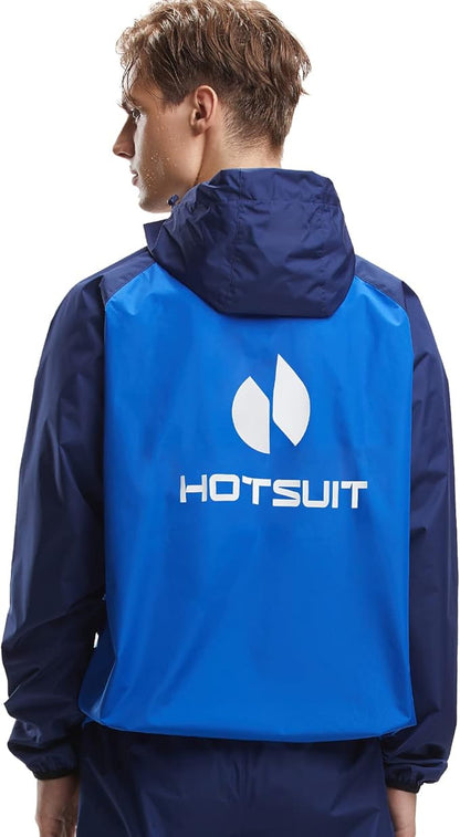 HOTSUIT Sauna Suit for Men Sweat Sauna Jacket Pant Gym Workout Sweat Suits