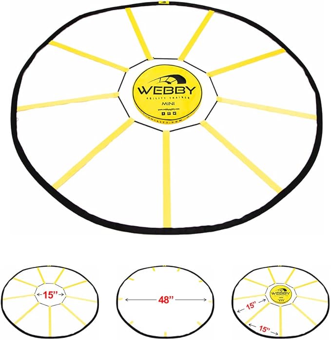 Agility Trainer – Circle Speed and Agility Ladder for High Intensity Reactive Footwork Drills and Skills – A Circular Piece of Reaction Training Equipment That Changes The Way You Move