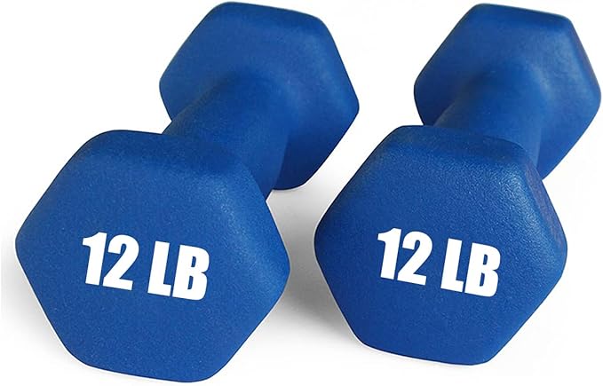 Portzon Weights Dumbbells 10 Colors Options Compatible with Set of 2 Neoprene Dumbbells Set,1-15 LB, Anti-Slip, Anti-roll, Hex Shape