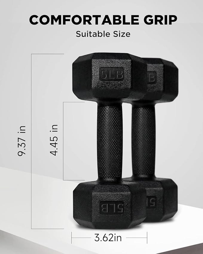 Dumbbell Sets - 5/10/15/20/25/36 lb Dumbbells Pair Hand Weights Set of 2 - Easy Grip - Arm Weights for Men and Women, Home Gym Exercise Equipment for Workouts Fitness Strength Training