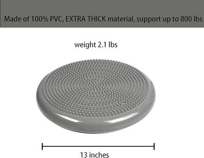 3-Pack Wiggle Seat Wobble Cushion with Pump, Stability Balance Disc for Core Strengthening, Exercise and Therapy, for Adults & Kids (8 Color)