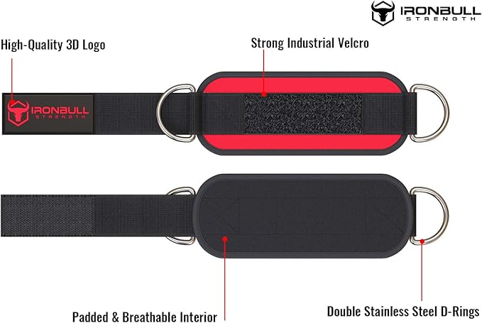 Iron Bull Strength Ankle Straps for Cable Machines