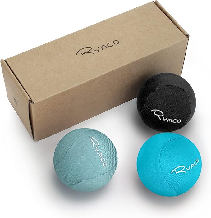 Ryaco Stress Balls for Adults & Kids, Squeeze Balls for Hand Therapy, Relief Anxiety Stress Ball, Physical Therapy Fidget Stress Ball, Hand Exercise Ball for Grip Strength, Tri-Density Stress Balls