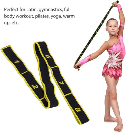 Stretch Band, 8 Loops Elastic Resistance Exercise Band for Ballet Dance Gymnastics Training