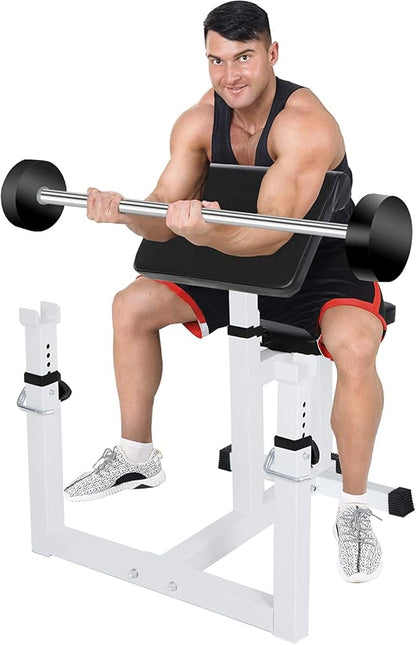 ANT MARCH Preacher Curl Weight Bench Seated Arm Isolated Barbell Dumbbell Biceps Station Home Gym Max load 450lLBS