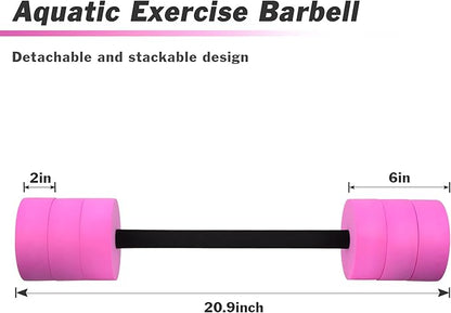 Aquatic Exercise Dumbbells Water Dumbbell Pool Resistance Aquatic Fitness Barbells with 4 High-Density EVA Foam Pool Weights Dumbbells, for Water Aerobics Weight Loss