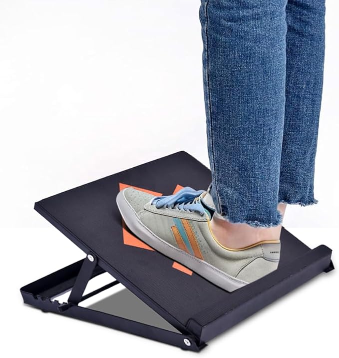 SQUATZ Steel Slant Board and Calf Stretcher - 500lb Capacity - Squat Wedge Physical Therapy Equipment - Hamstring and Leg Stretcher Incline Board