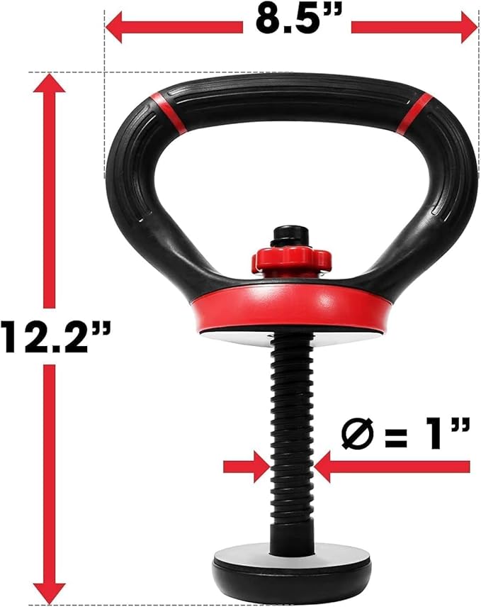 Yes4All Adjustable Kettlebell Handle for Weight Plates, Dumbbell Converter for Strength Training Kettlebells, Home Gym