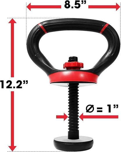 Yes4All Adjustable Kettlebell Handle for Weight Plates, Dumbbell Converter for Strength Training Kettlebells, Home Gym