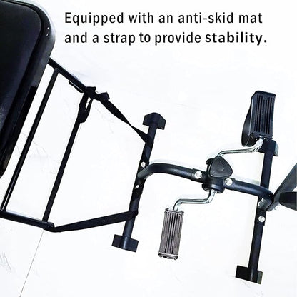 Pedal Exerciser Bike Hand Arm Leg and Knee Peddler Adjustable Fitness Equipment for Seniors, Elderly Home Pedal Exercise Bike for Total Body, with Gift Box & Monitor