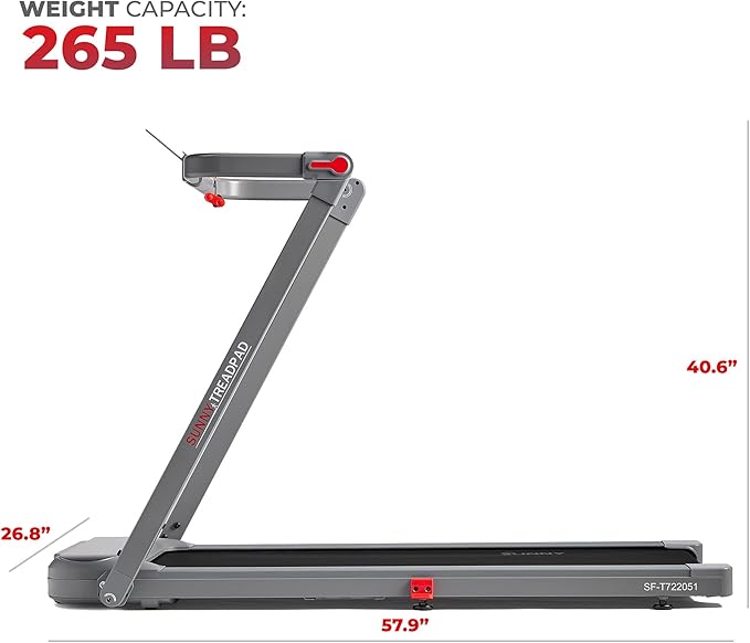 SUNNY HEALTH & FITNESS Dual Walking Running Treadmill with Advanced Brushless Tech & Exclusive SunnyFit App Enhanced Bluetooth Connectivity