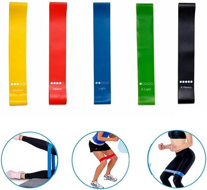 5 Resistance Exercise Bands for Working Out, Dual Sided Gliding Discs for Fitness