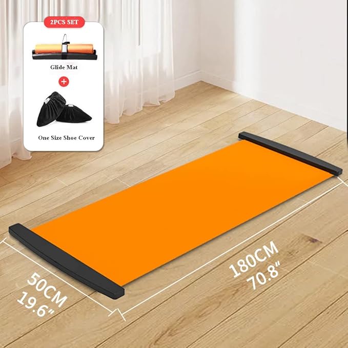 Slide Board with Slimming Exercise Guide Slide Mat for Leg Pot Training Fitness and Athletic Training