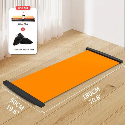 Slide Board with Slimming Exercise Guide Slide Mat for Leg Pot Training Fitness and Athletic Training