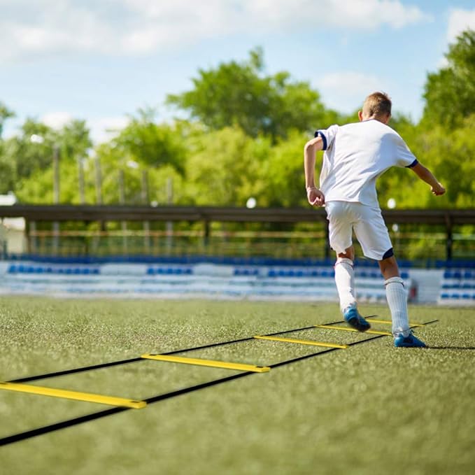 GHB Agility Ladder Speed Training Ladder Workout Ladder 6 or 10 Cones 12 Rung 20ft with