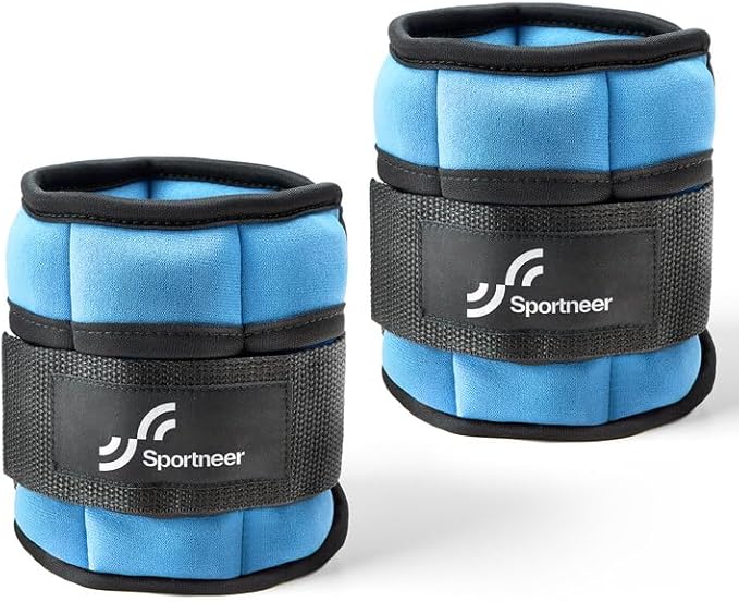 Sportneer Adjustable Ankle Weights 1 Pair 2 4 6 8 10 Lbs Leg Weight Straps for Women Men, Weighted Ankle Weights Set for Gym,Fitness, Workout,Walking, Jogging,1-5 lbs Each Ankle, 1 Pair 2-10 lbs