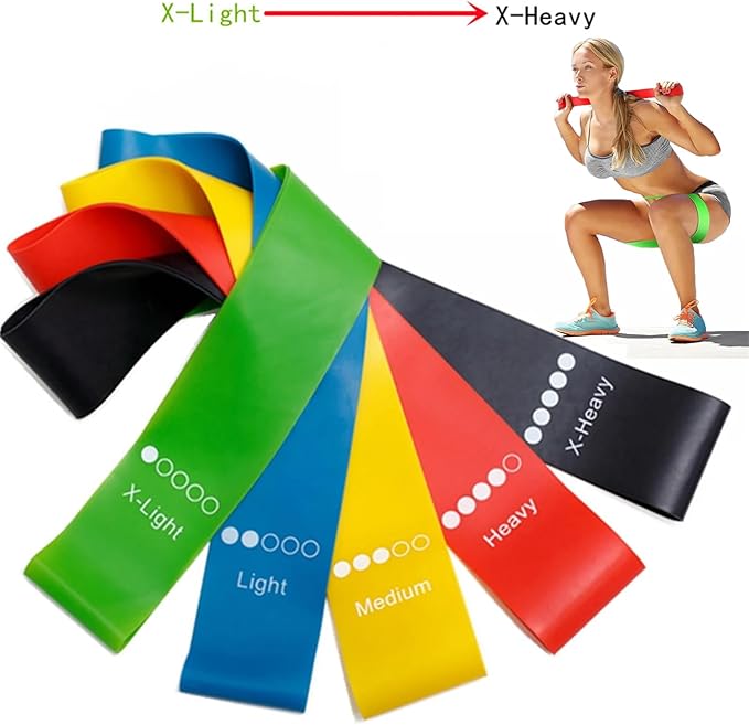 5 Resistance Exercise Bands for Working Out, Dual Sided Gliding Discs for Fitness