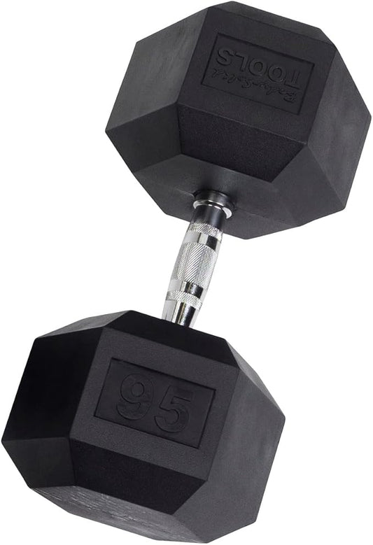 Body-Solid Rubber Coated Hexagon Dumbbells, Hand Weights For Men and Women, Weights Dumbbell for Strength Training, Body Building Home Gym Training Gear