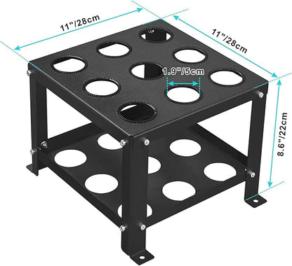 Barbell Holder Floor Stand Barbell Storage Rack,Heavy Duty Home Gym Organizer 9 Barbells Olympic Barbell Holder Stand Fit 2-inch Olympic Bars Olympic Bars, Curl Bars, Triceps Bars